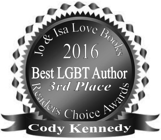 Cody takes 3rd Place BEST LGBT AUTHOR in Jo & Isa Love Books Readers Choice Awards!