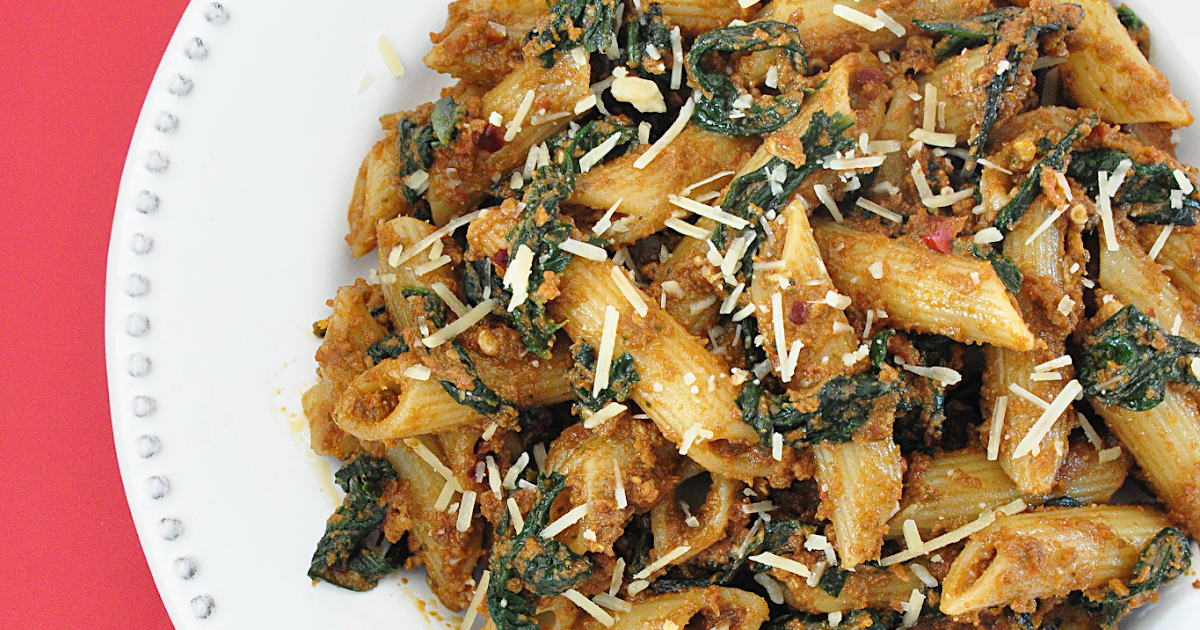 Spinach and SunDried Tomato Pesto Pasta Spill the Spices