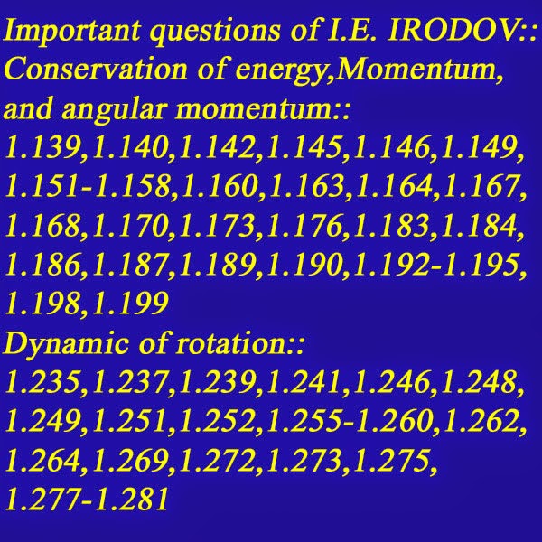 SOLUTIONS TO I E IRODOV BY RKH: I.E. IRODOV