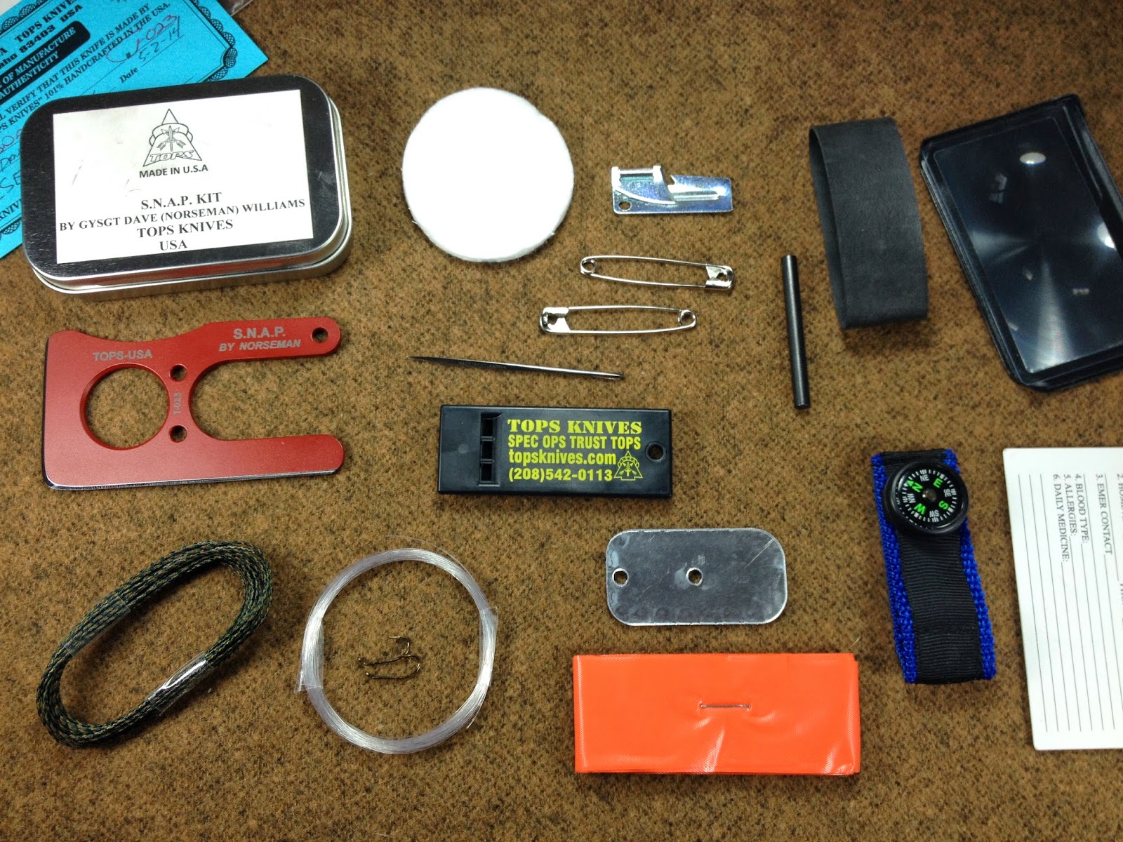 Survivology 101 Tops Knives / Norseman SNAP Kit