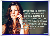 Primero yo porque soy mujer Reflexiones de mujer, espejo, sueños, rutina
