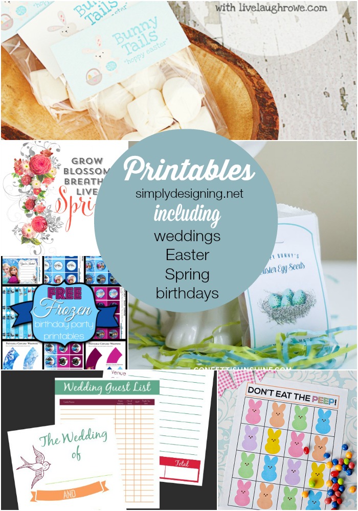 The Best Wedding, Easter, Spring, Birthday and more Printables | find some of the best printables perfect for spring!  This round-up includes printables for springs, organization, Easter, Father's and Mother's Day, Teacher Appreciation, Weddings and Birthdays!  | #printables #freeprintables #wedding #easter #birthday #mothersday #fathersday #spring