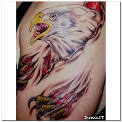 How to Tattoo Aguia saindo da pele no braço