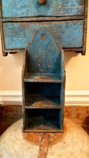 Reproduction Blue Hanging Shelf - This one is SOLD but can be ordered.