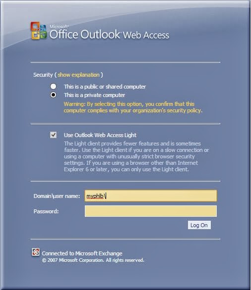 Office Outlook Web Access Program