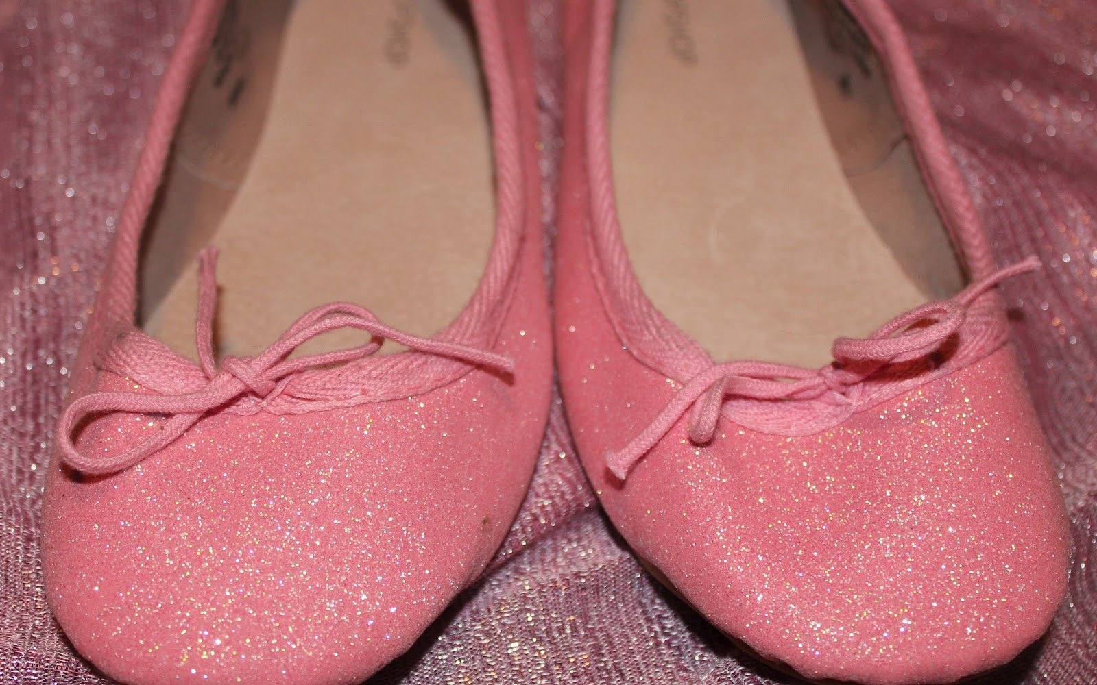 pink sparkly flats