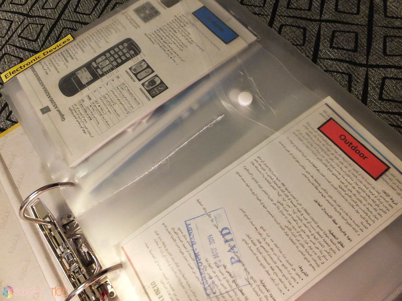 Sweet N Tidy How to organize manuals