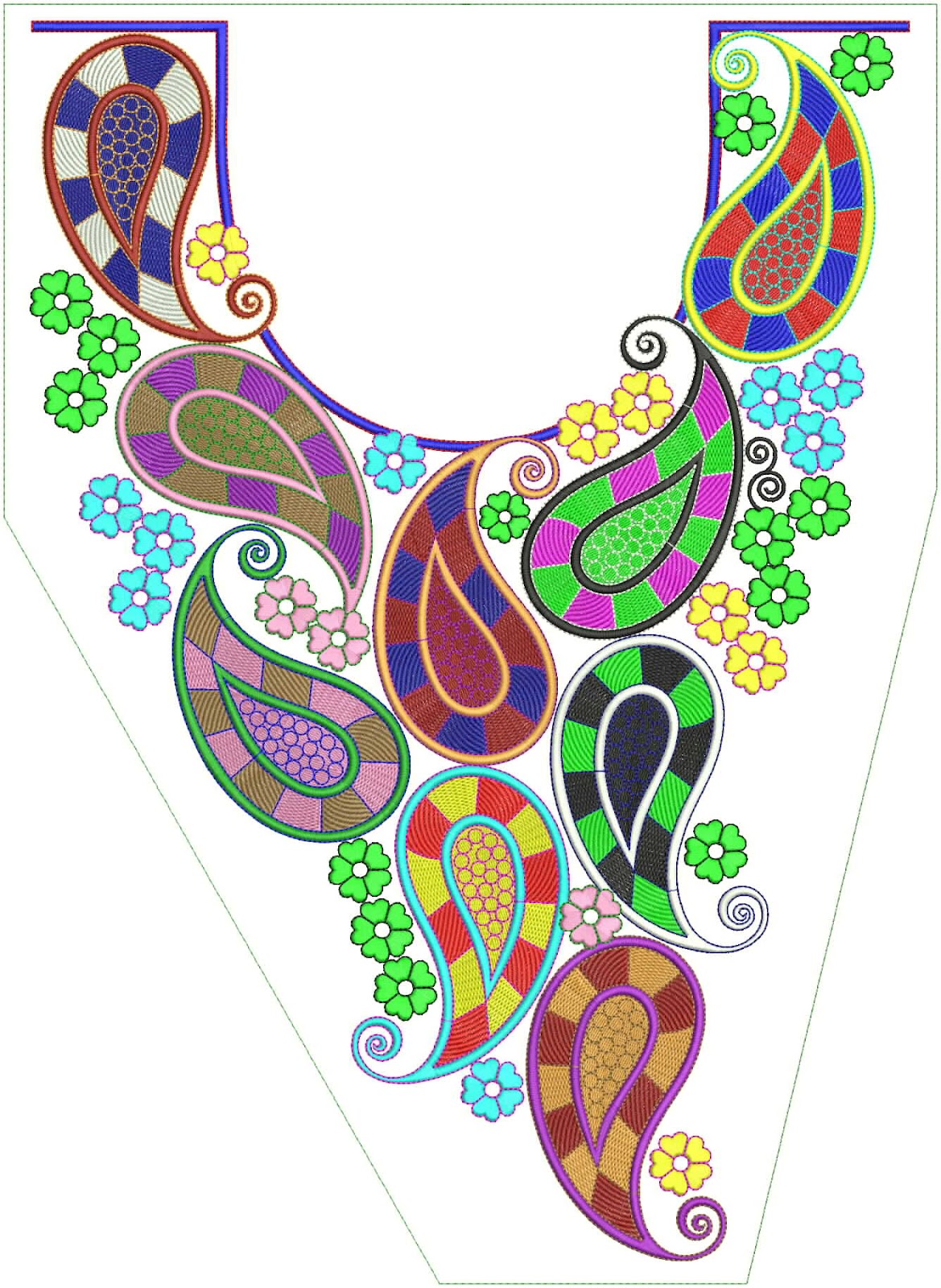 Embdesigntube UAE Neck Embroidery Designs Collection 2012 By Mehtab Azm