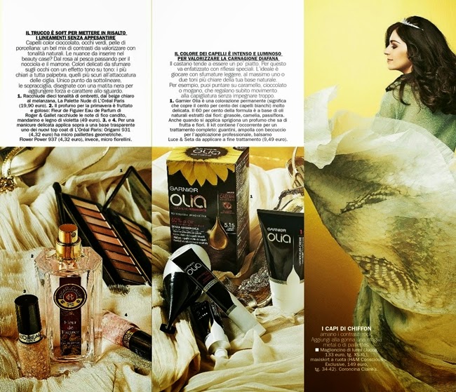Donna Moderna March 2015, Elisa Santos Tena H&M Conscious 2015 Long Silk-Blend Skirt