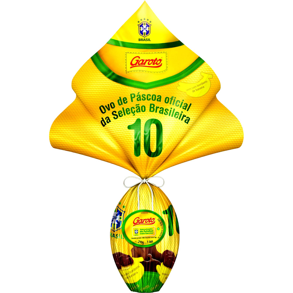 Garoto lança ovo de Páscoa oficial da Seleção Brasileira Design Innova