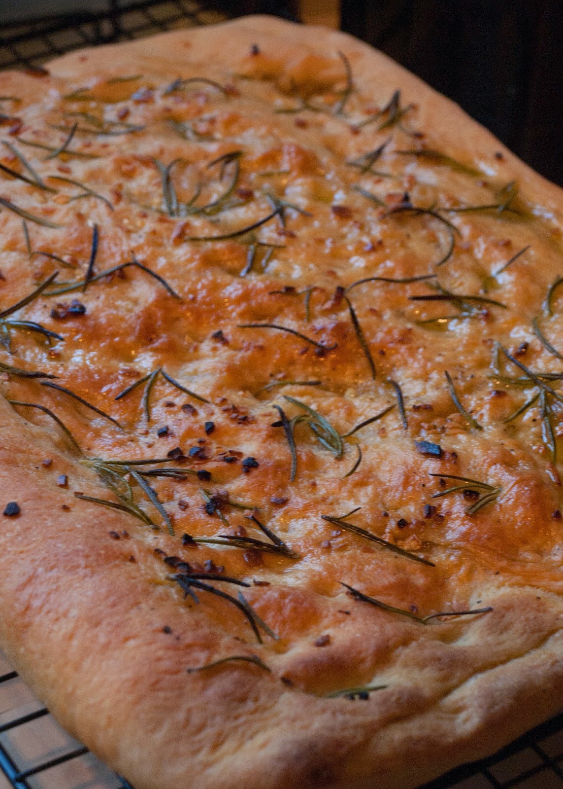 Anastasia Gammon Garlic and rosemary focaccia recipe.