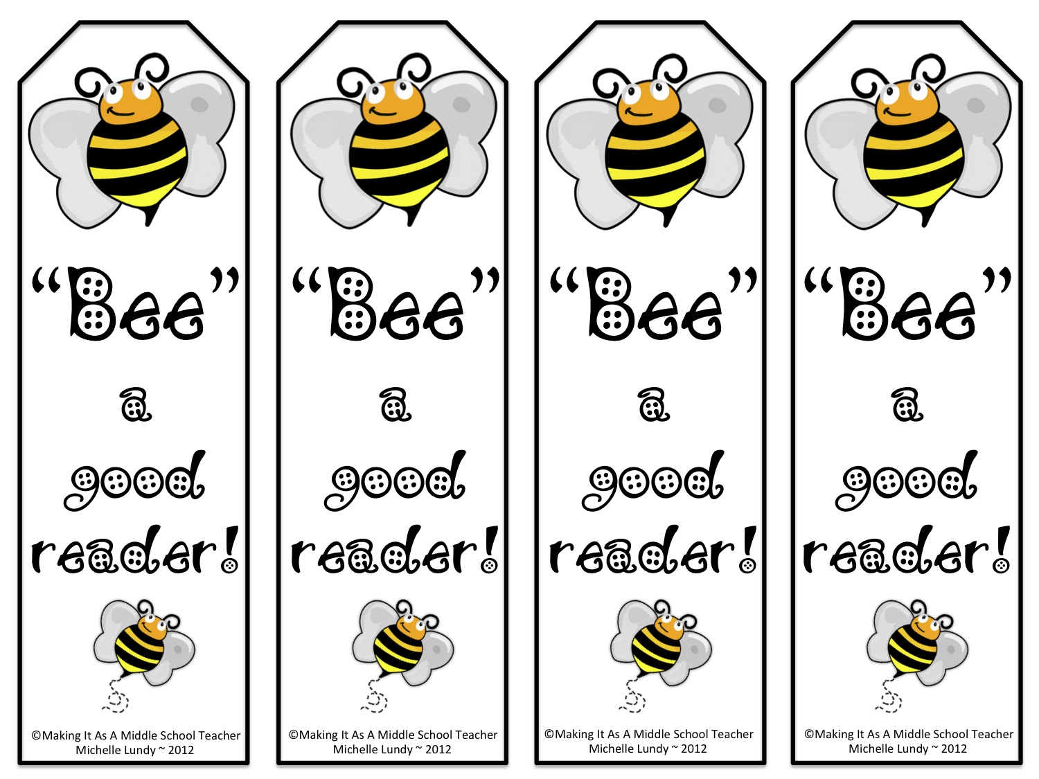 Printable Good Reader Bookmarks | busy bee book bus Printable Good Reader Bookmarks | busy bee book bus