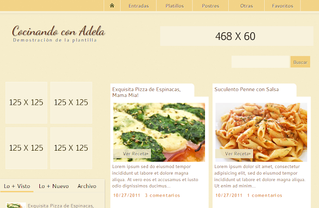 Cookery Blogger Templates Cookery Blogger Template