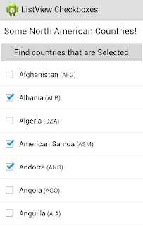 Android ListView Checkbox Example