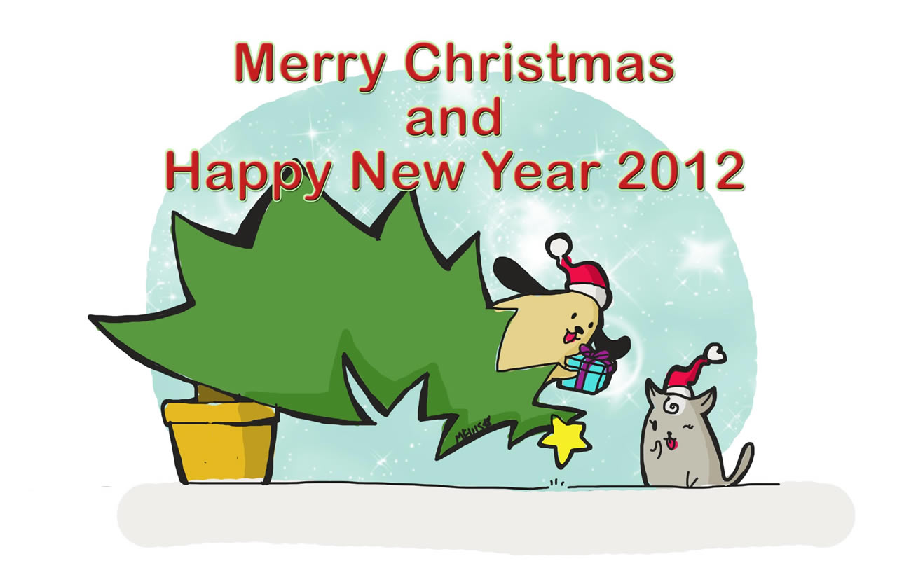 happy holidays and new year greetings