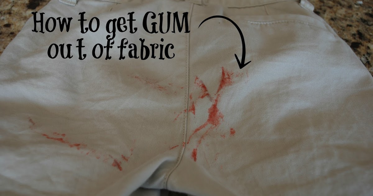 Tada's Kooky Kitchen How to get GUM out of fabric