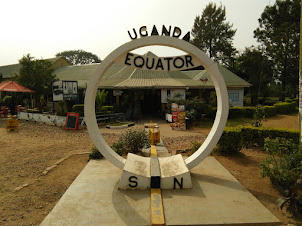 Equator crossing line in Kayabwe Town.