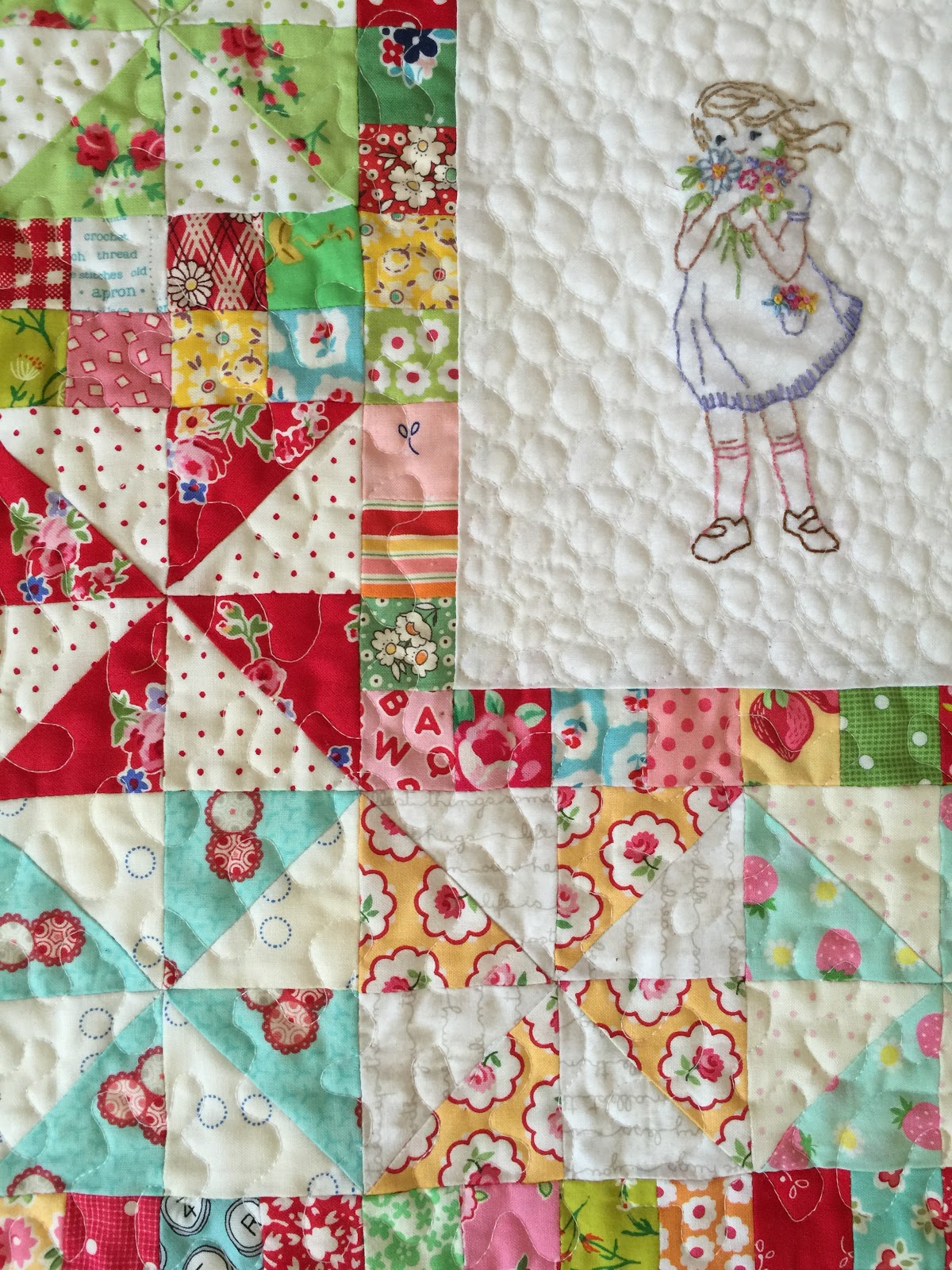 dream quilt create Embroidered Mini Quilt