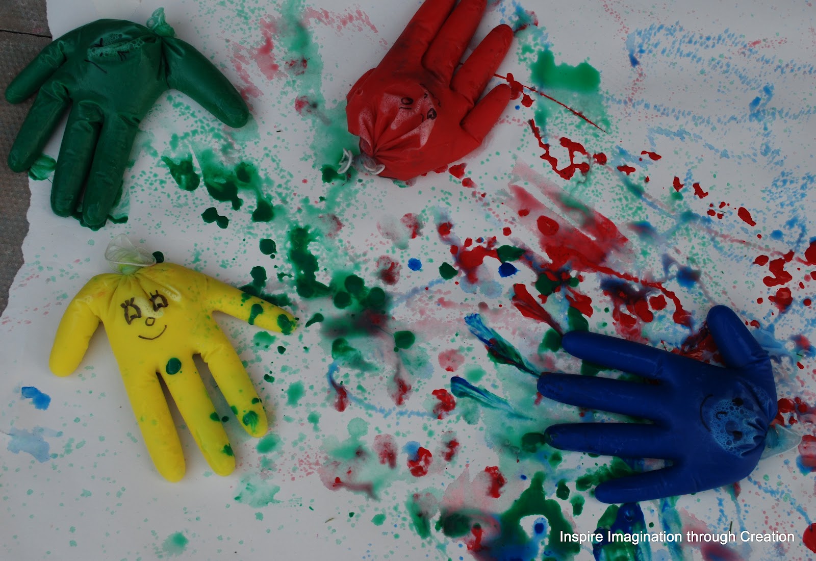 Inspire imagination through creation Glove painting