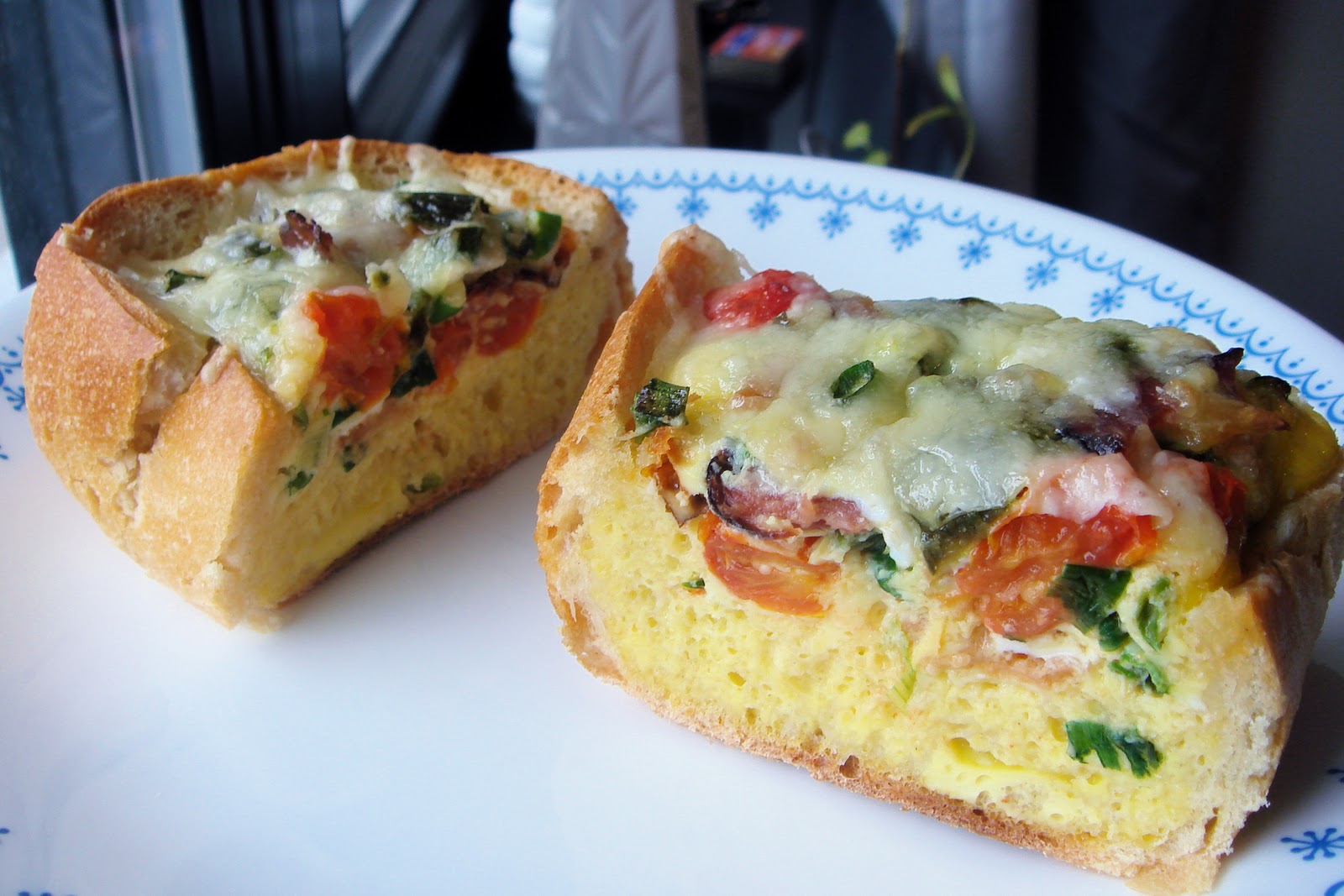 greenhorn gourmande Baked Eggs in Baguette Brunch on a Lazy Saturday