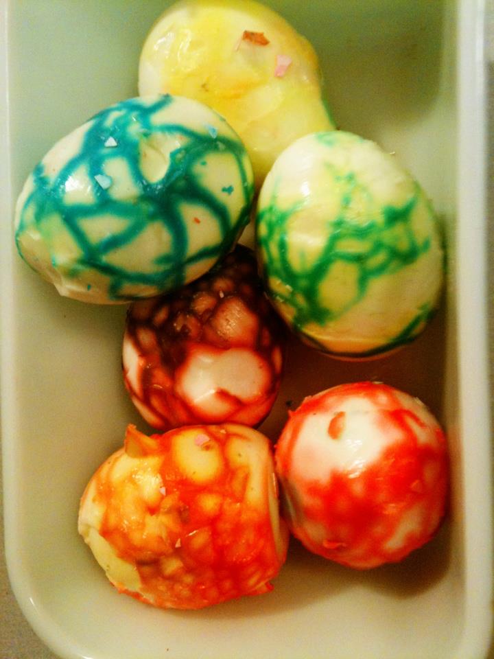 All In A Mom's Day Marbled Easter Deviled Eggs
