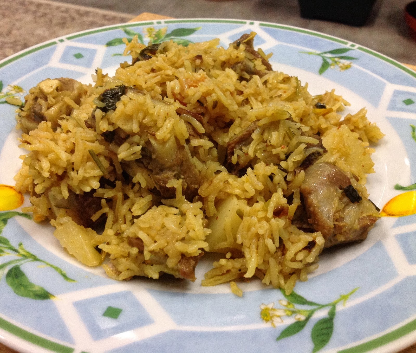 This Muslim Girl Bakes Lamb and Potato Tahri/Akhni