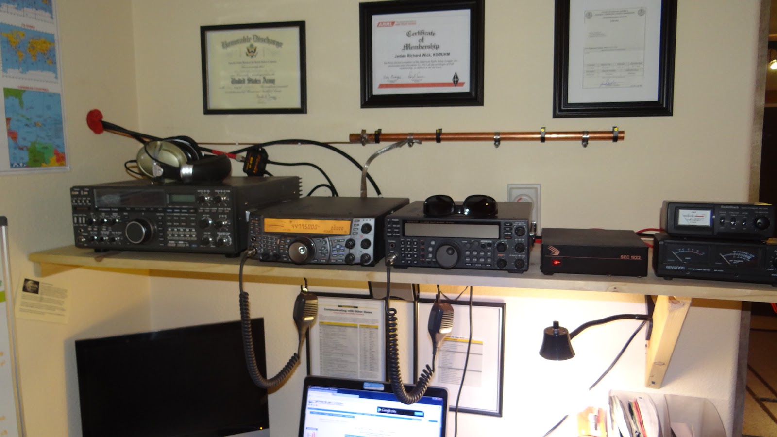 KD0UHM Setting up the HAM Radio Shack ground bus/KD0UHM