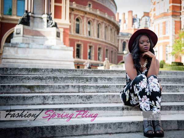 FASHION| SPRING TIME FLING FEATURING SELECT FASHION FLORAL JUMPSUIT AND FLOPPY HAT