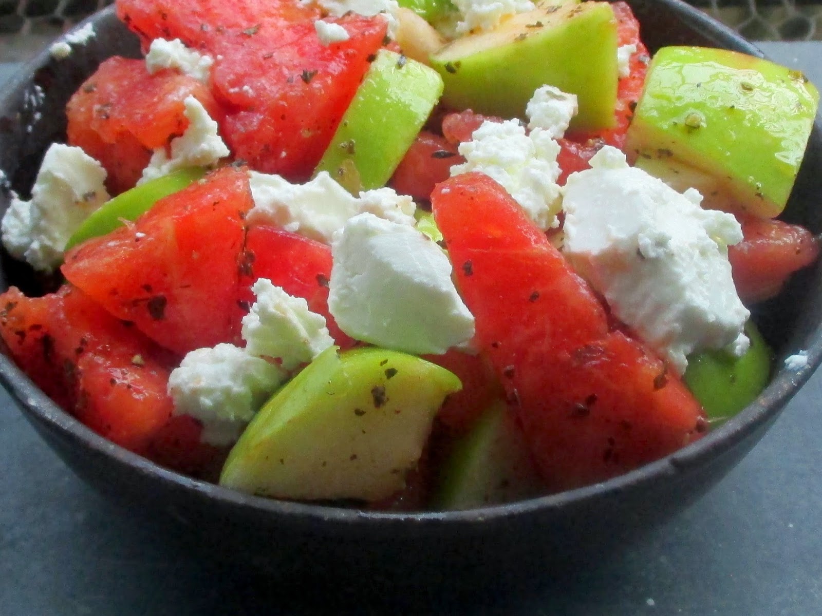 For the Love of Food Green Apple Watermelon Salad