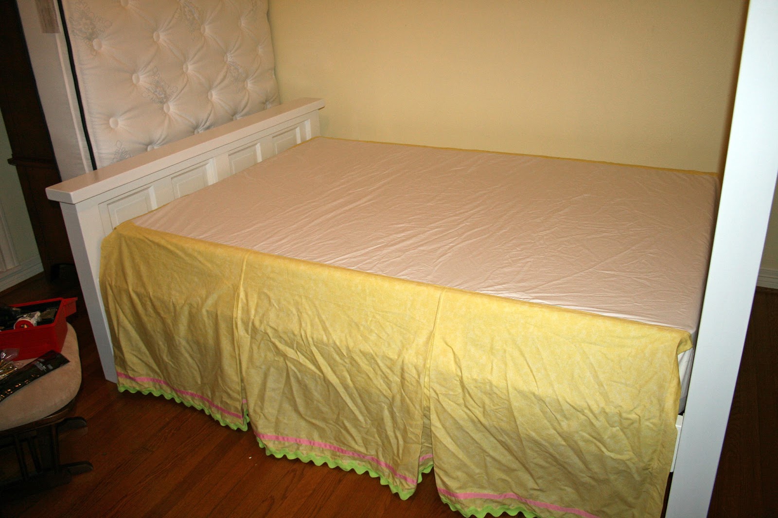one clever mom The Big Girl Bed! Part 2 a Pleated Bedskirt tutorial