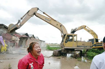 Forced evictions and destroying houses in Sept. 21, 2011.