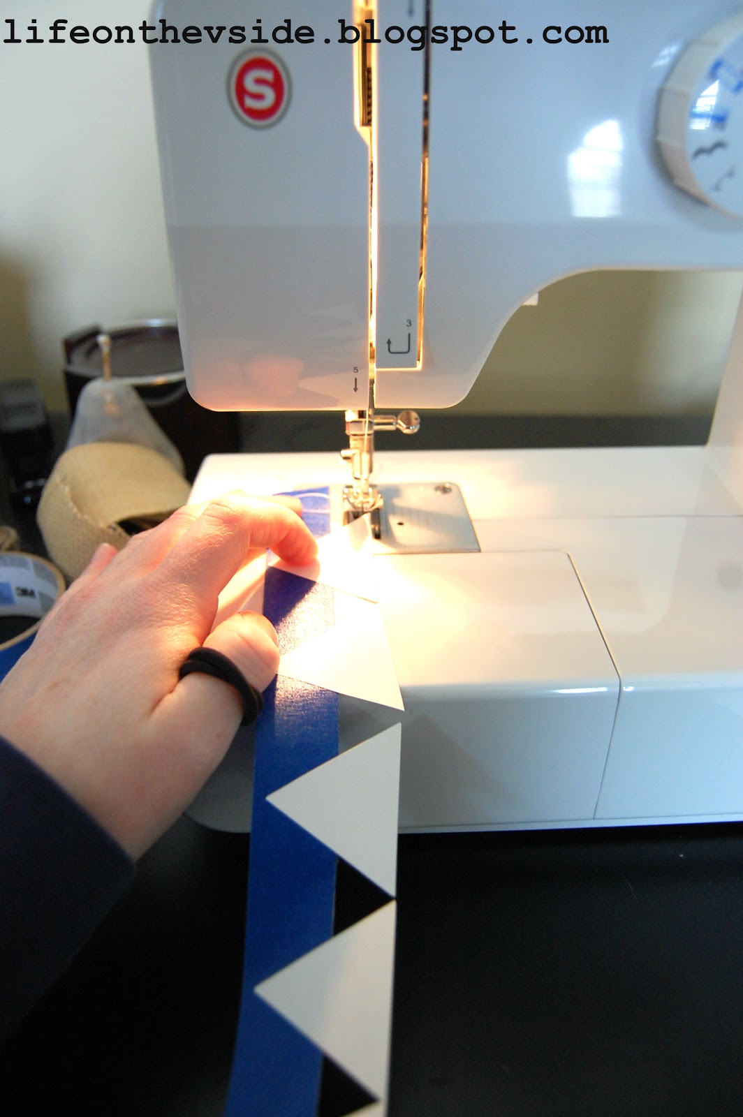 On the V Side How to Sew Paper Garland [Tutorial]