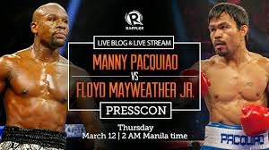 Manny Pacquiao vs Floyd Mayweather Jr live