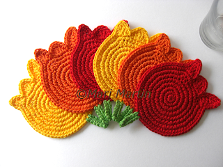 Crochet Coasters Tulips