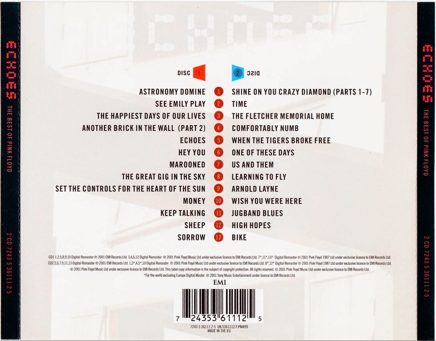 Music Of My Soul Pink Floyd2001EchoesThe Best Of Pink Floyd(2CDEMI