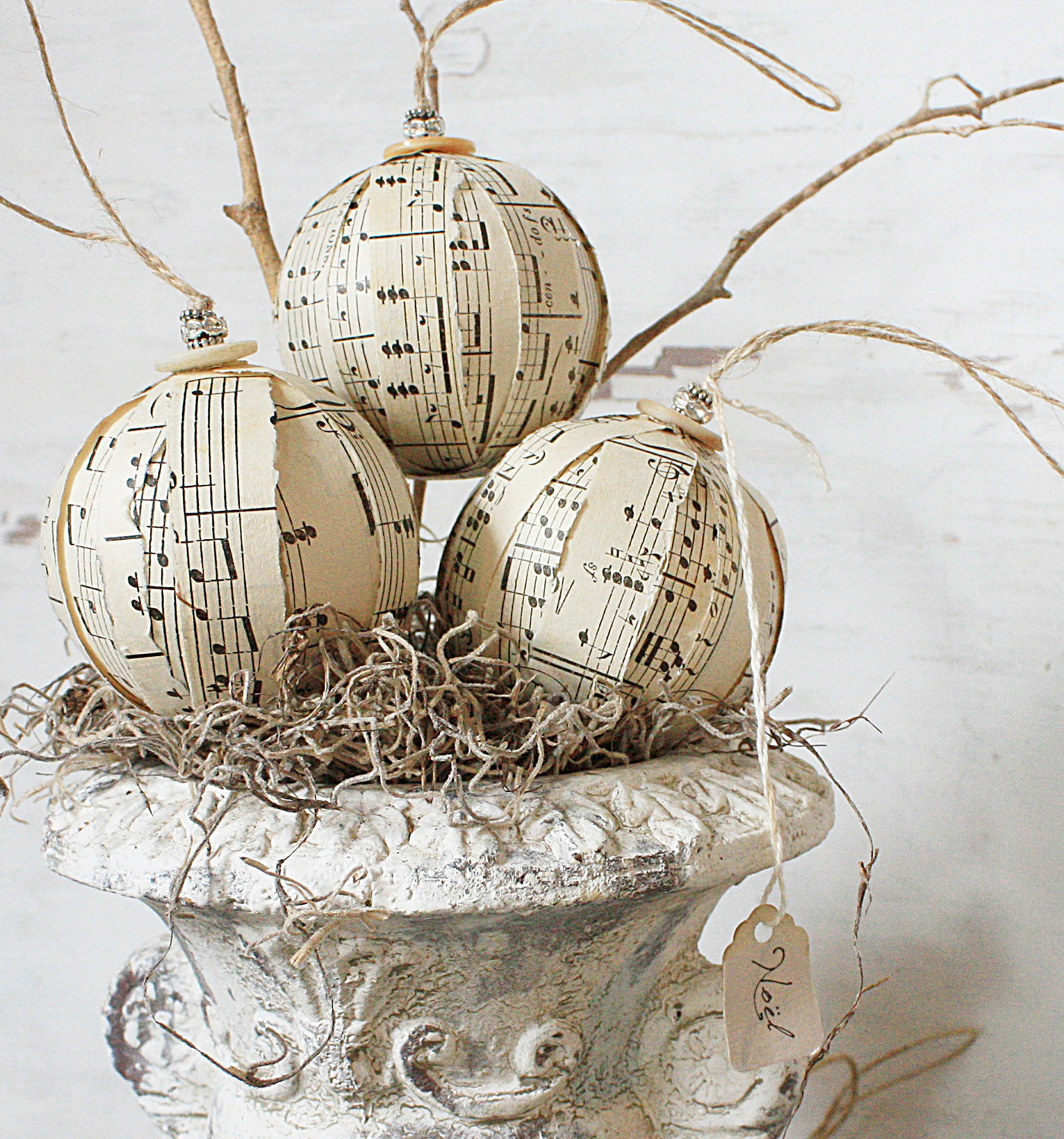 Ittybit Delights Featured Item Rustic Rag Ball Ornaments (by