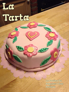 Tarta Con Fondant De Nubes