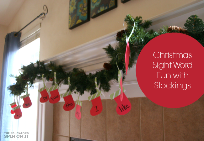 Christmas Themed Sight Word Activity from The Educators' Spin On It. Create a playful way to practice sight words at home this holiday season. 