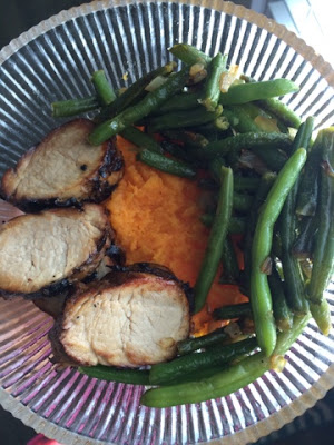 pork with sweet potatoes and green beans
