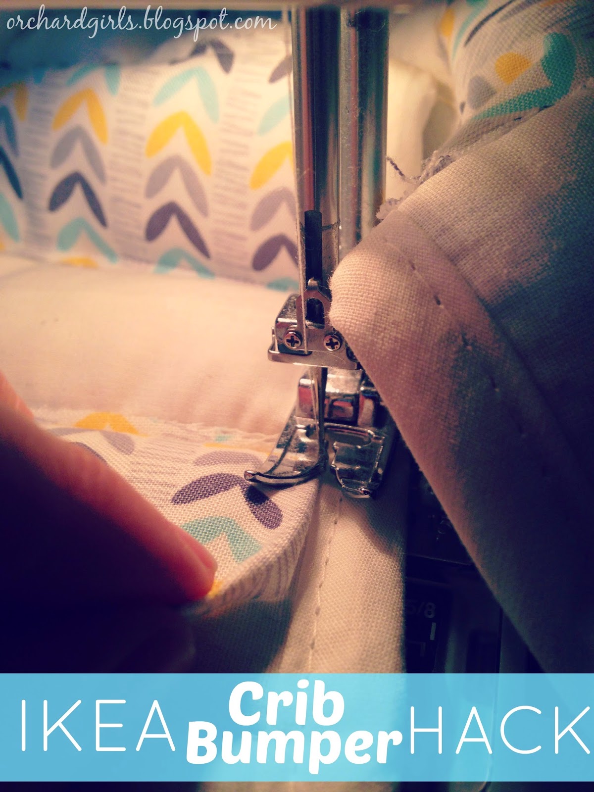 Orchard Girls DIY Crib Skirt and Ikea Crib Bumper Hack