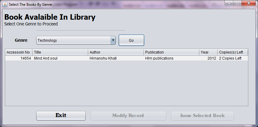 library management system java project