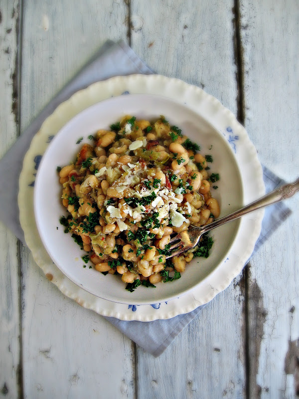 sweetsugarbean Sprouted Kitchen Braised White Beans with Leeks & Bacon