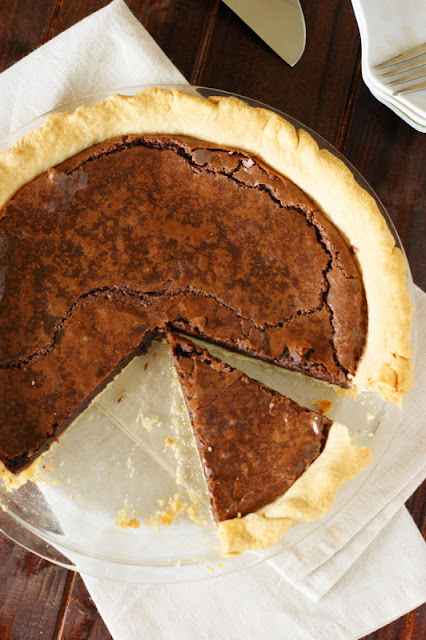 Chocolate Crack Pie ~ fudgy deliciousness in a crust!