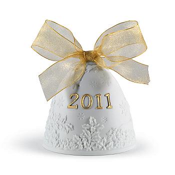 Wedding bells are calling with this Lladro Bell Ornament that features 