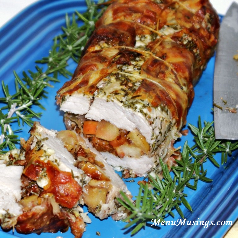 Menu Musings of a Modern American Mom Pancetta Wrapped Stuffed Pork