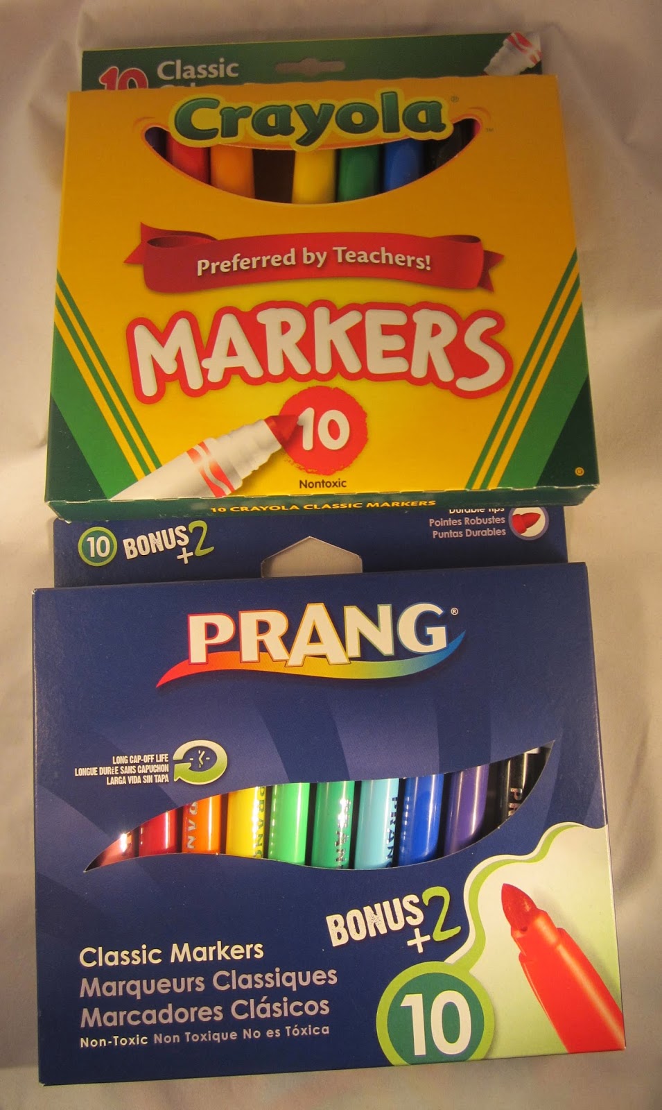 Snippety Gibbet Comparing Markers Crayola vs. Prang