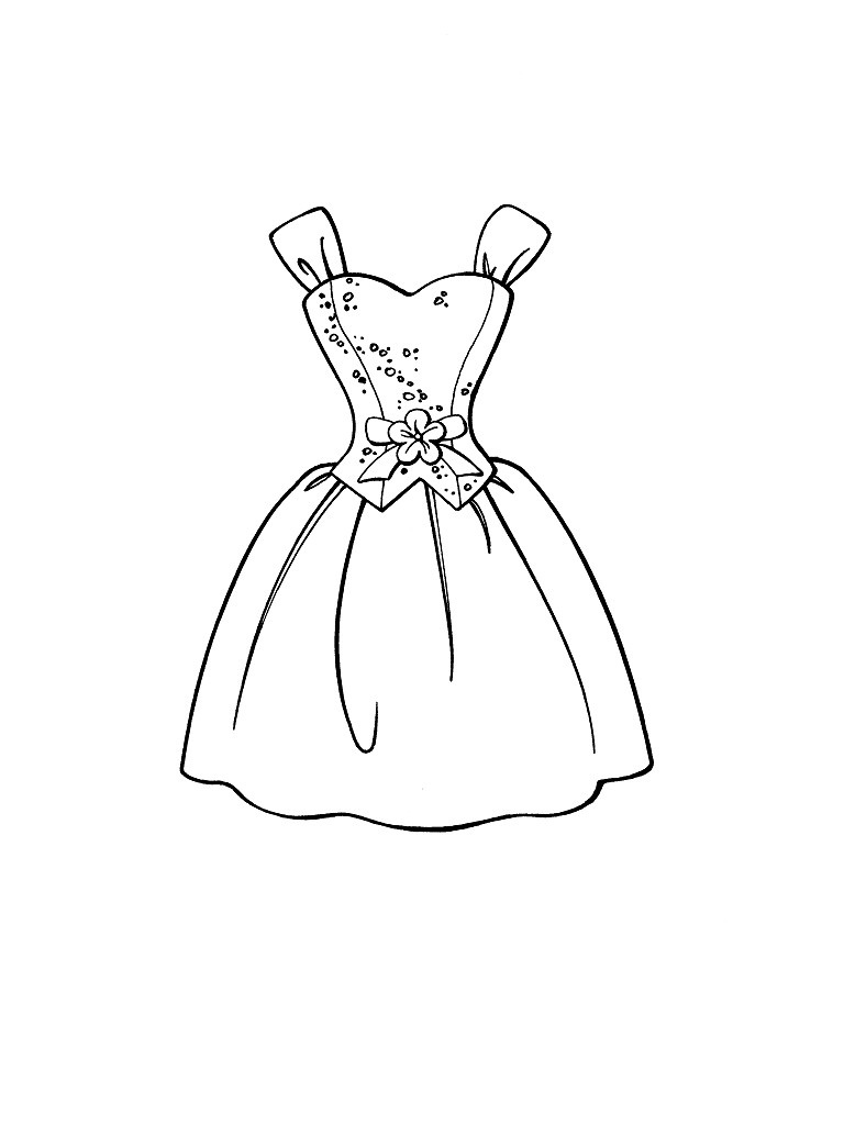 desenhos para colorir de roupas femininas