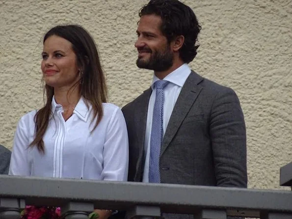 Prince Carl Philip and Princess Sofia visit the home of Swedish author Selma Lagerlof in Marbacka in Sunne at county of Varmland
