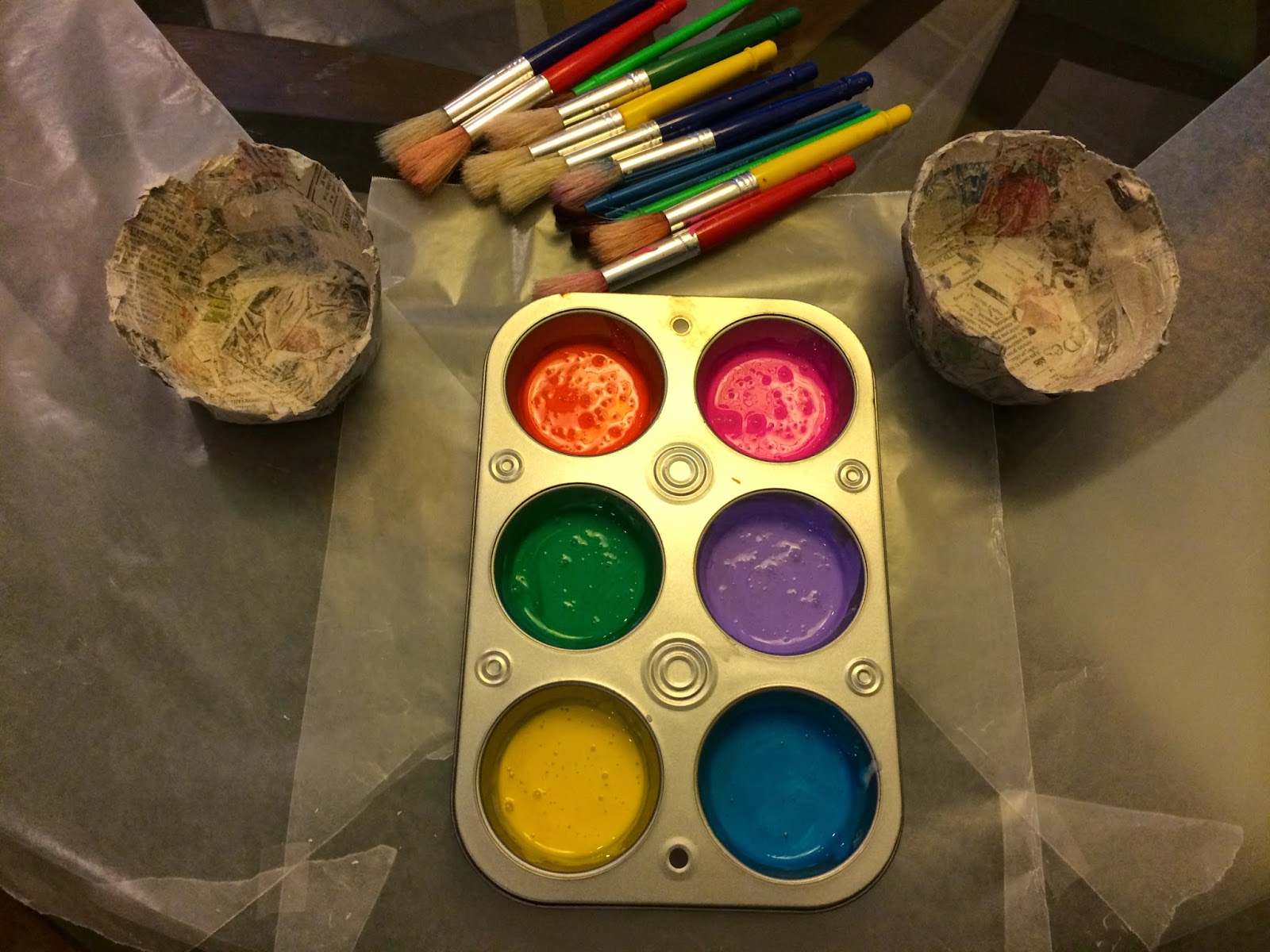 Two Much Fun Preschool Paper Mache