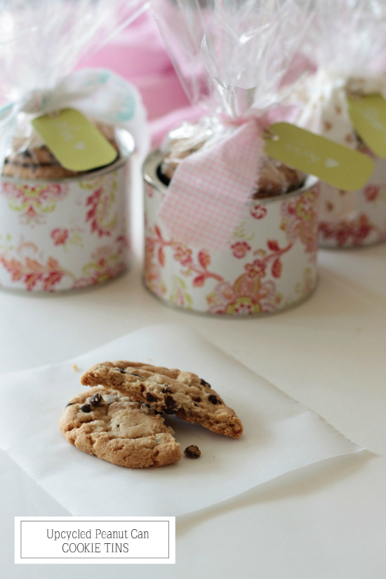 homework a creative blog UPCYCLING Peanut Cans to Cookie Tins